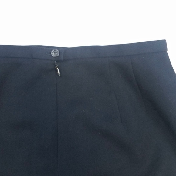 J. Crew Black Wool Pencil Skirt with Side Slit - Picture 5 of 5